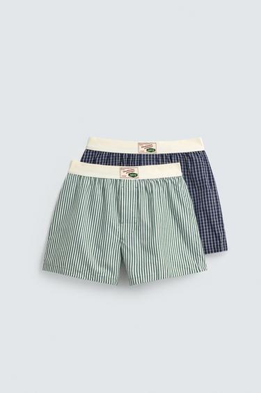 2-PAK POPLINBOXERSHORTS MED KONTRAST - diverse fra Zara