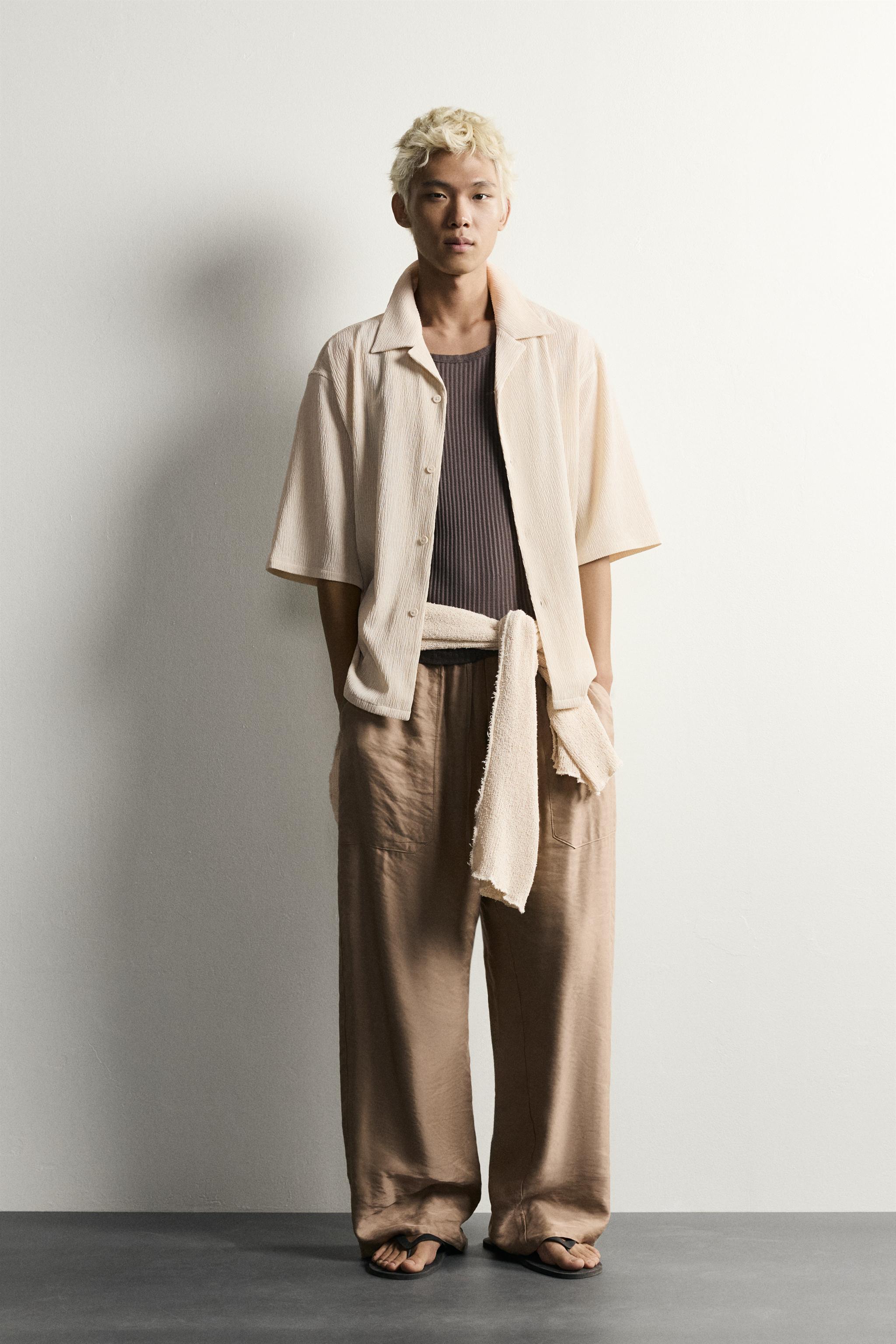 Zara RELAXED FIT DOKULU GÖMLEK görsel 8