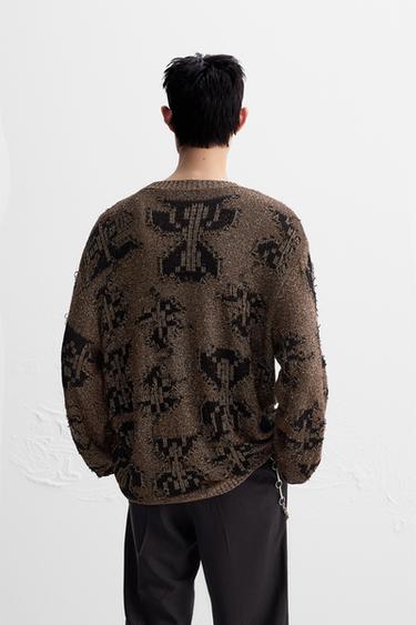 LIMITED EDITION SHINY OPENWORK SWEATER - Golden by Zara - Image 2