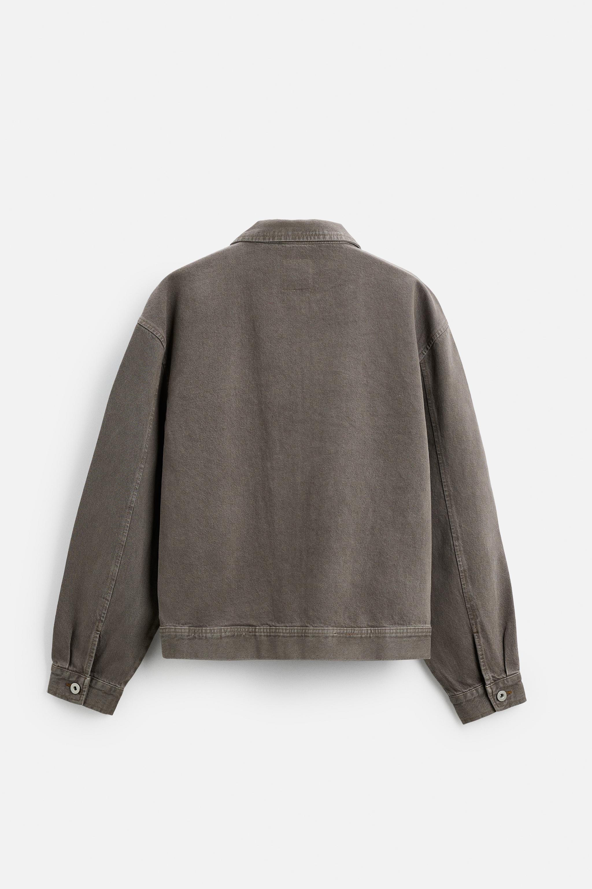 WASHED BOXY FIT JACKET - Dark brown | ZARA Australia
