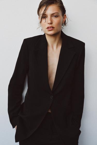 BLAZER SLIM EN LAINE ZW COLLECTION ÉDITION LIMITÉE - Noir de Zara - Image 5