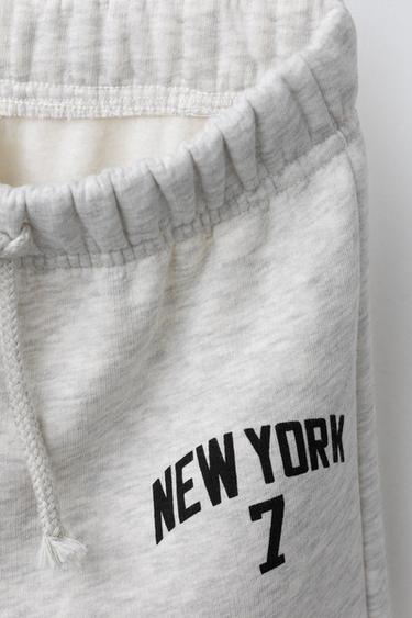 PRINTED WIDE-LEG TROUSERS - Grey marl by Zara - Image 2