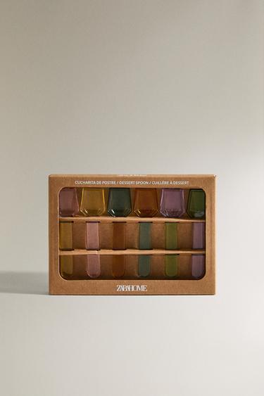 LOT CUILLÈRES À GLACE BOROSILICATE MULTICOLORES (LOT DE 6) - Verts de Zara - Image 3