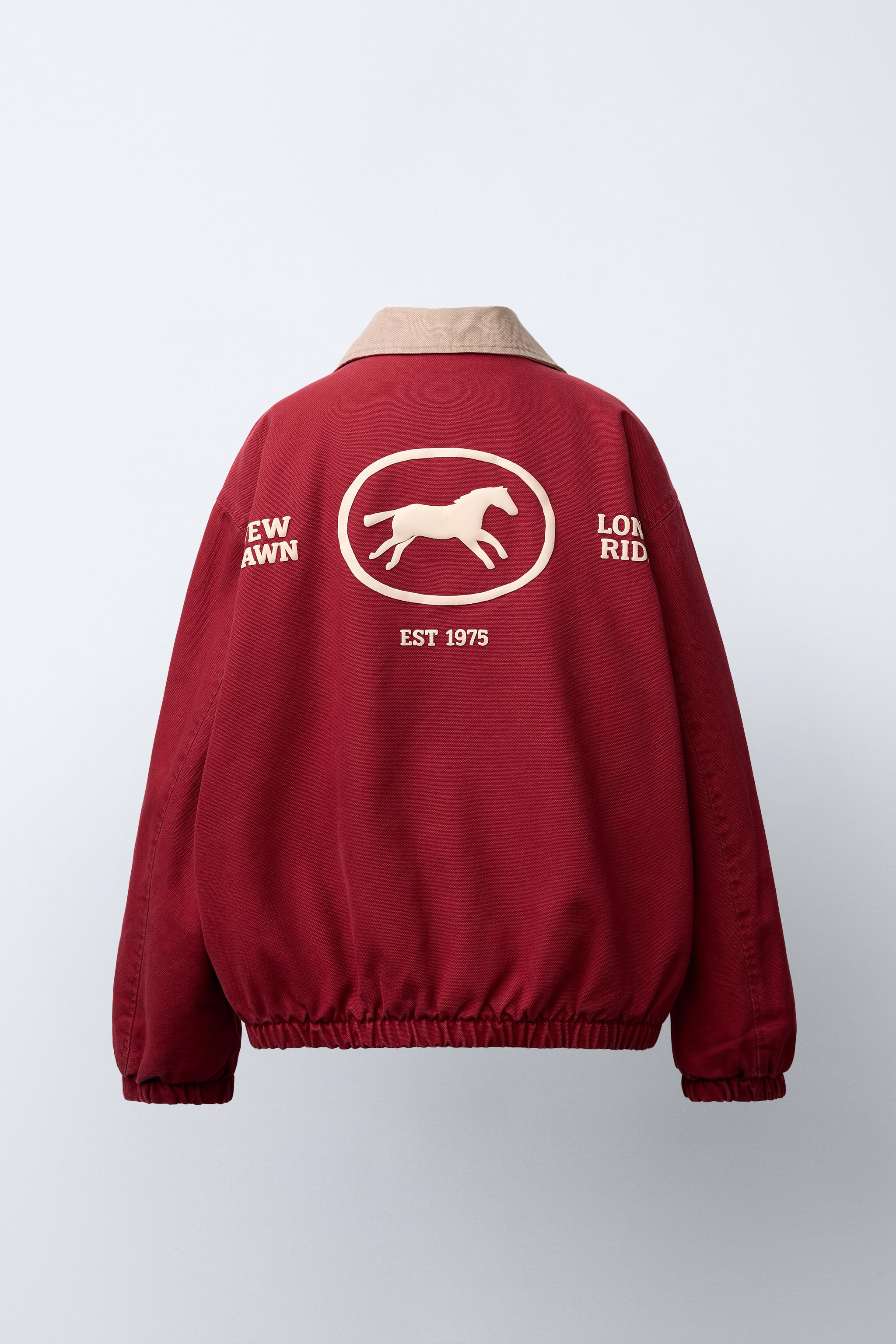 ホースプリントボンバージャケット - レッド | ZARA Japan / 日本