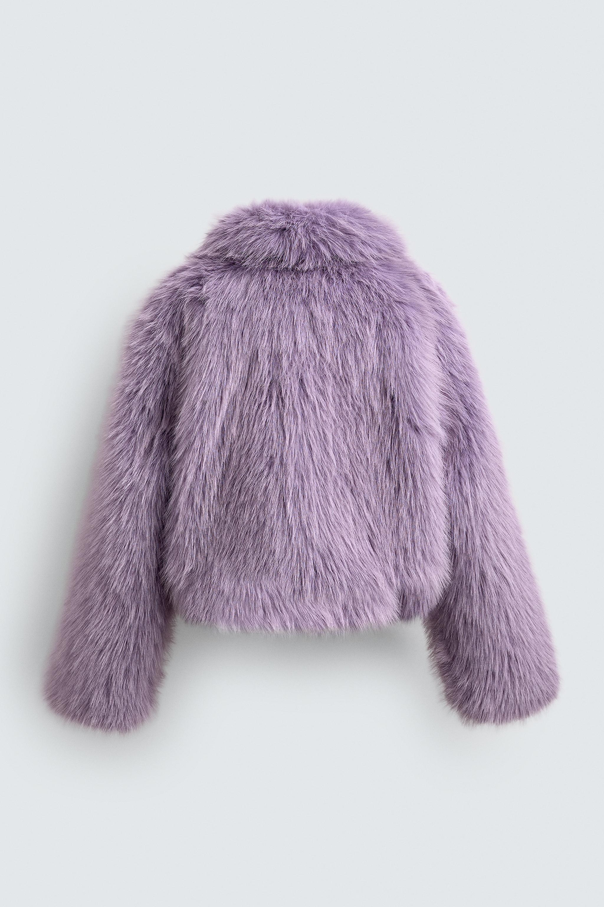 FAUX FUR JACKET HARRY LAMBERT FOR ZARA X DISNEY Mauve ZARA