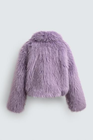 FAUX FUR JACKET HARRY LAMBERT FOR ZARA X DISNEY - Mauve by Zara - Image 1