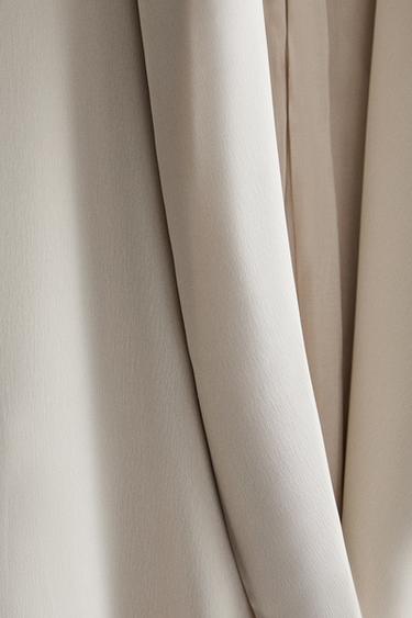 PLAIN SATEEN DRESSING GOWN - Pearl grey by Zara - Image 3