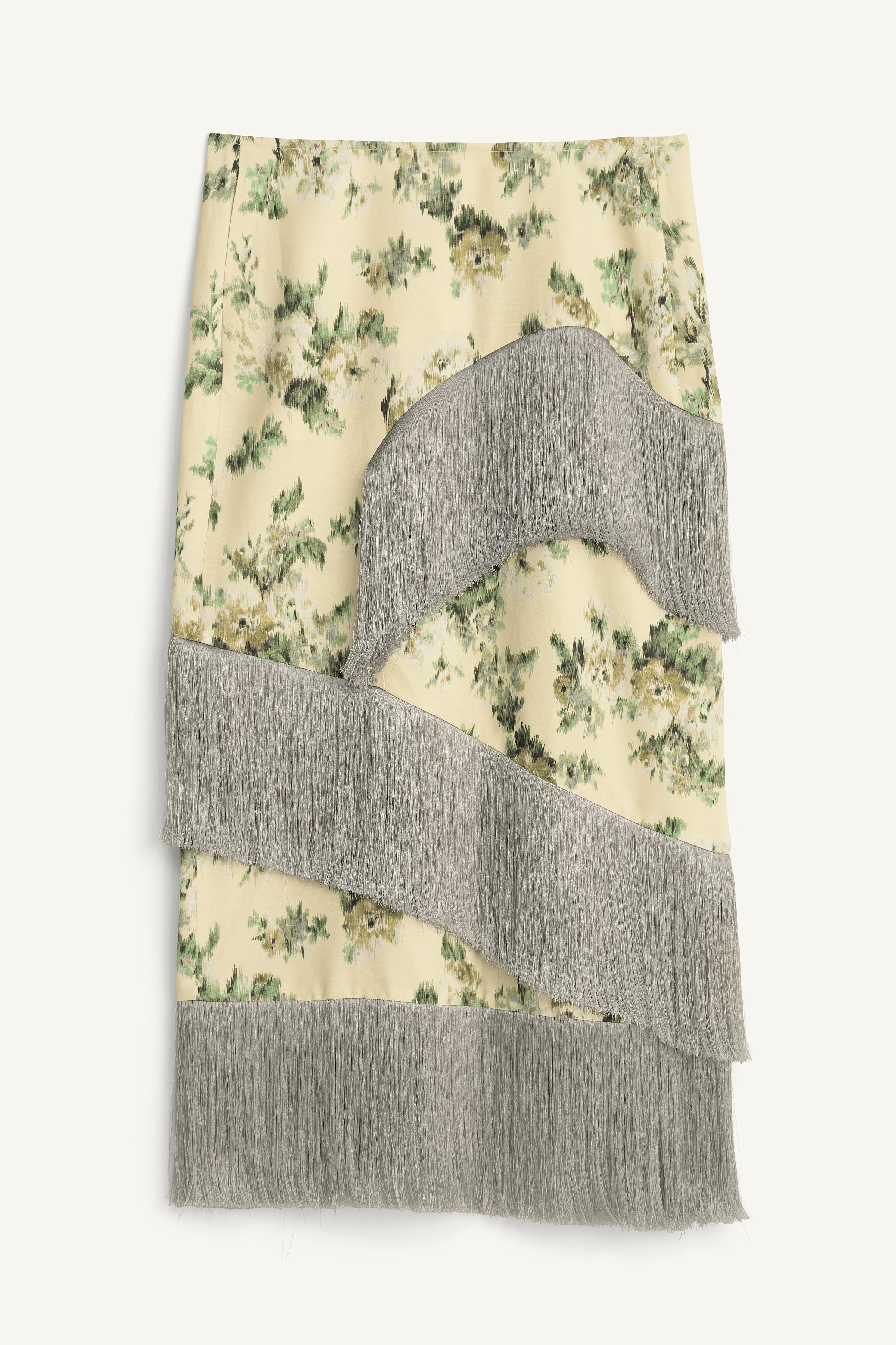 LIMITED EDITION FLORAL FRINGE SKIRT