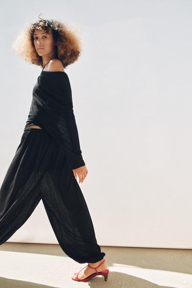 FLOWING ASYMMETRIC TOP - Black by Zara - Image 3
