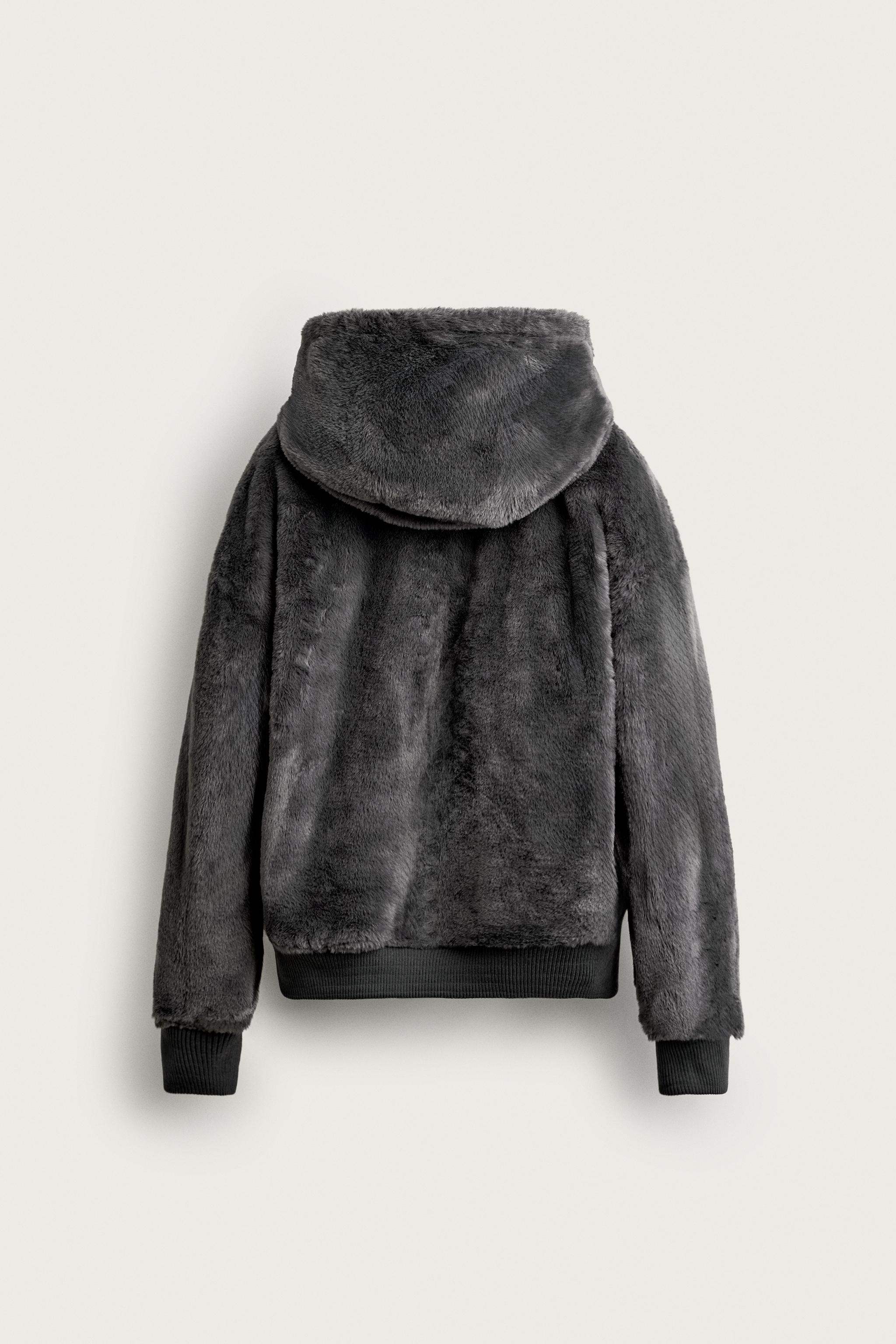 FAUX SHEARLING REVERSIBLE BOMBER JACKET