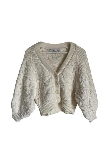 KNIT CROPPED CARDIGAN