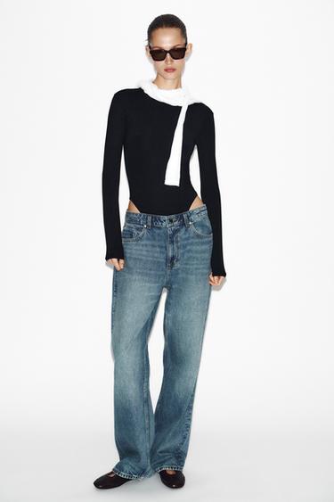 BODY POLIAMIDA MANGA LARGA - Negro de Zara