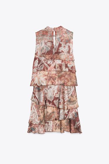 RUFFLED PRINTED MINI DRESS - Multicoloured by Zara - Image 5