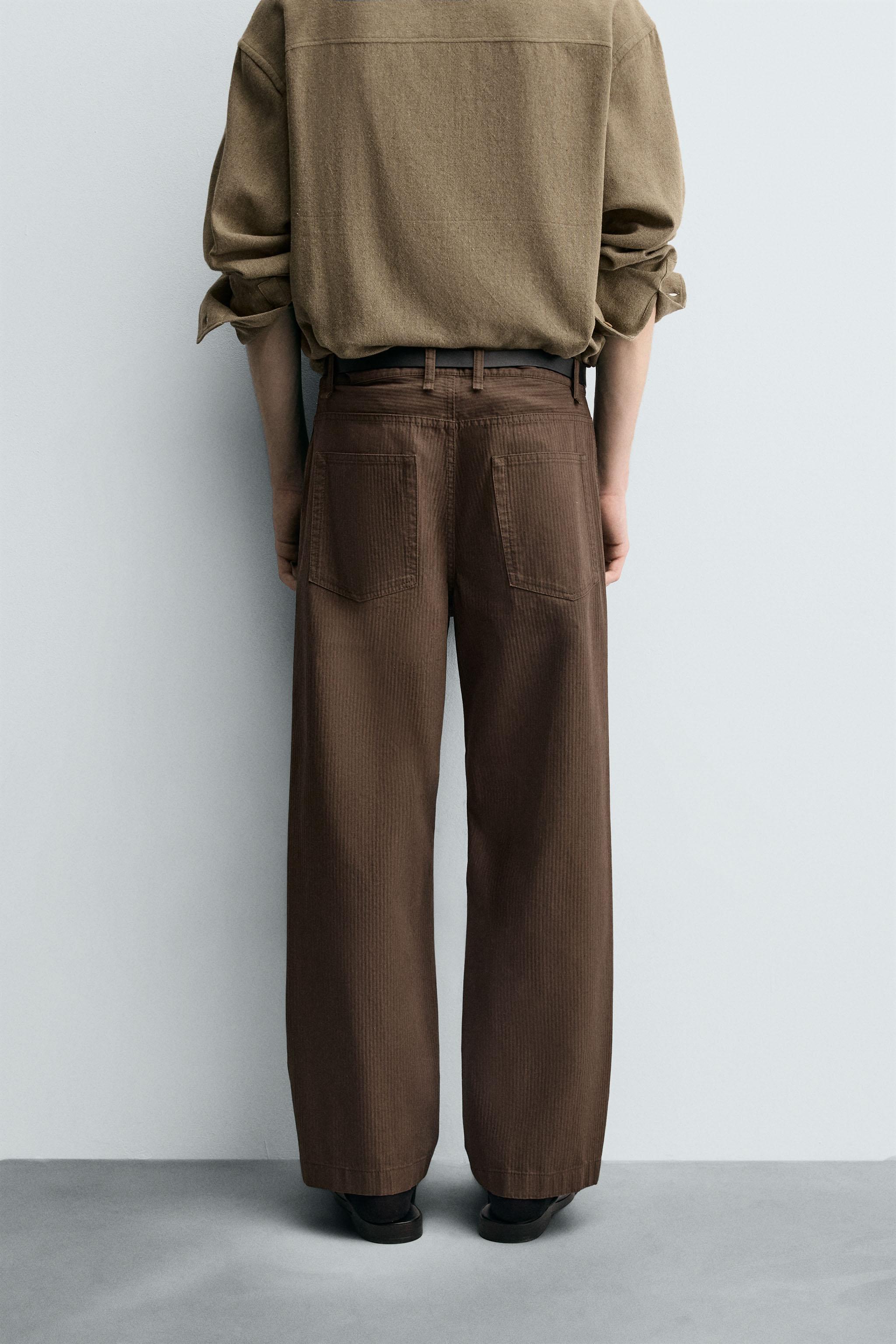 WASHED STRAIGHT FIT PANTS