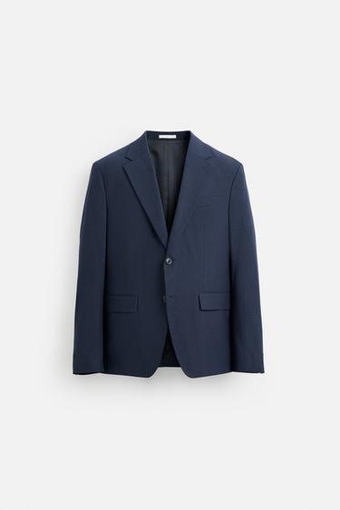 BLAZER STRUCTURE À CARREAUX - Bleu roi de Zara - Image 6