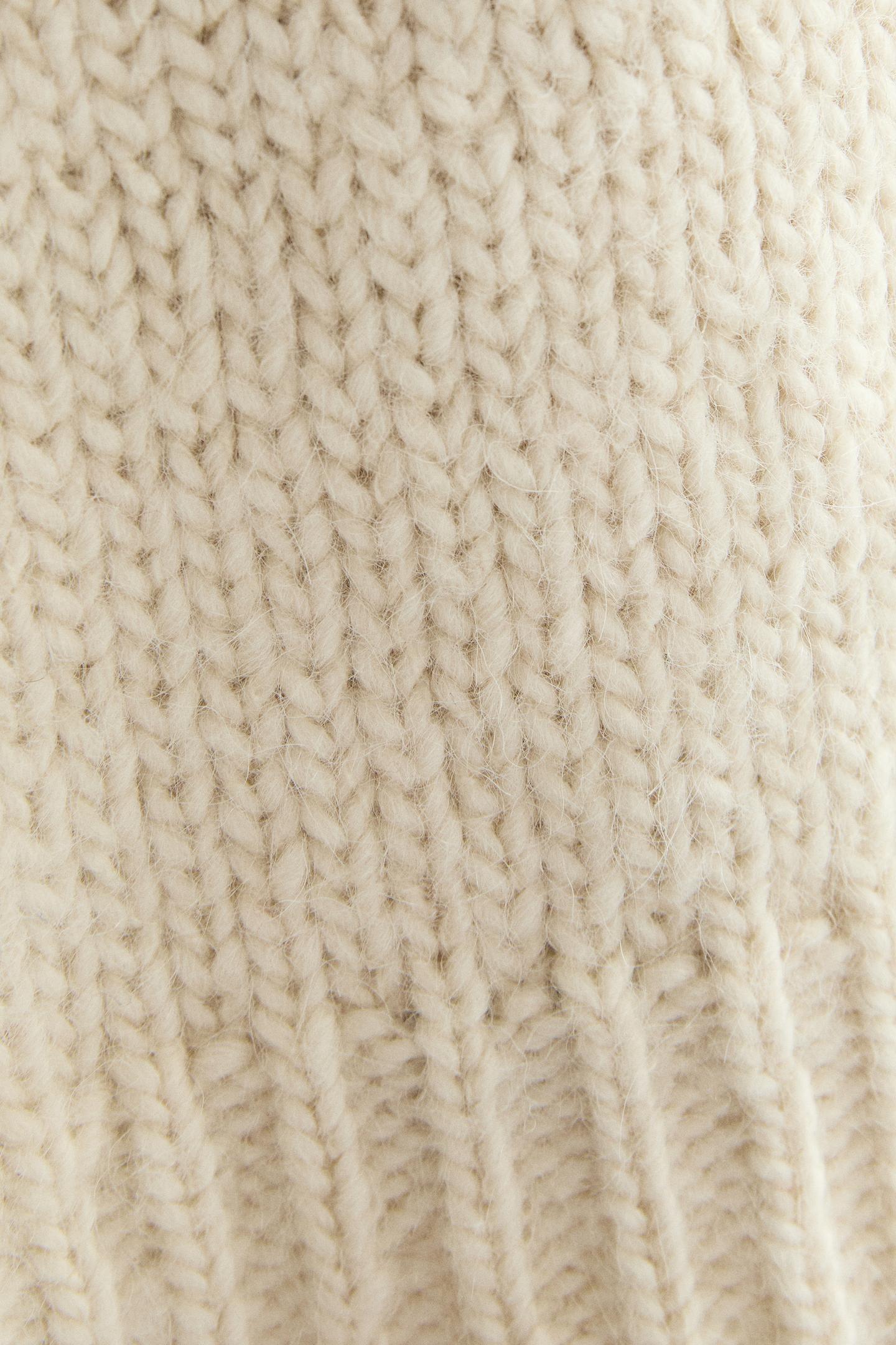 Женский свитер Zara Alpaca Wool, цвет: Экрю — фото 4
