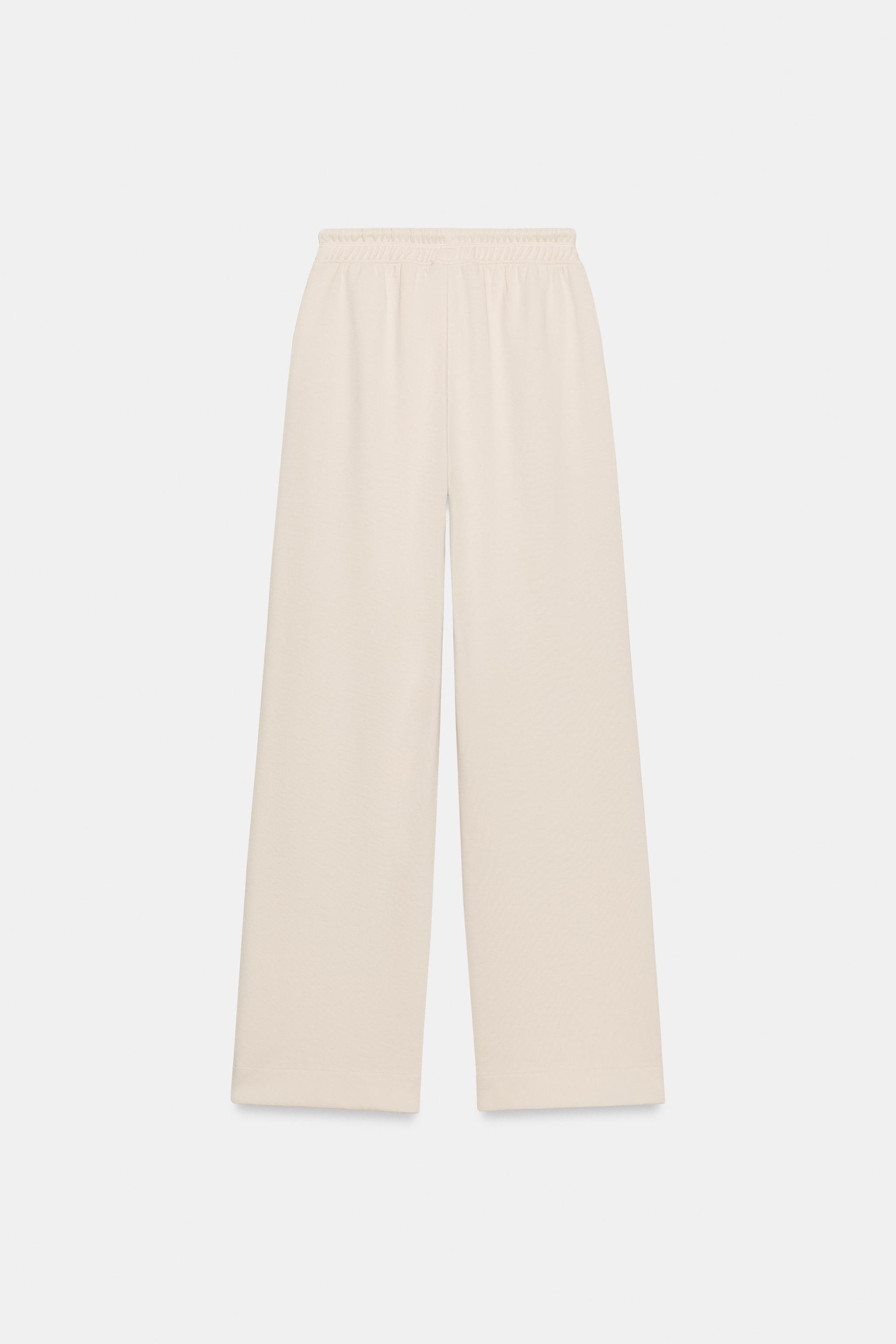 WASHED EFFECT INTERLOCK PANTS