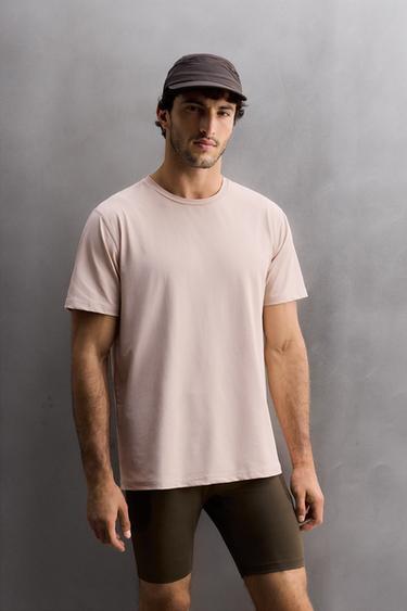 BASIC TECHNICAL T-SHIRT - Pale pink by Zara