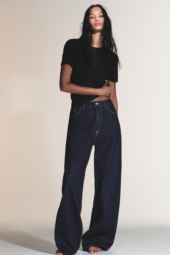 TRF EXTRA WIDE LEG HIGH-WAIST JEANS