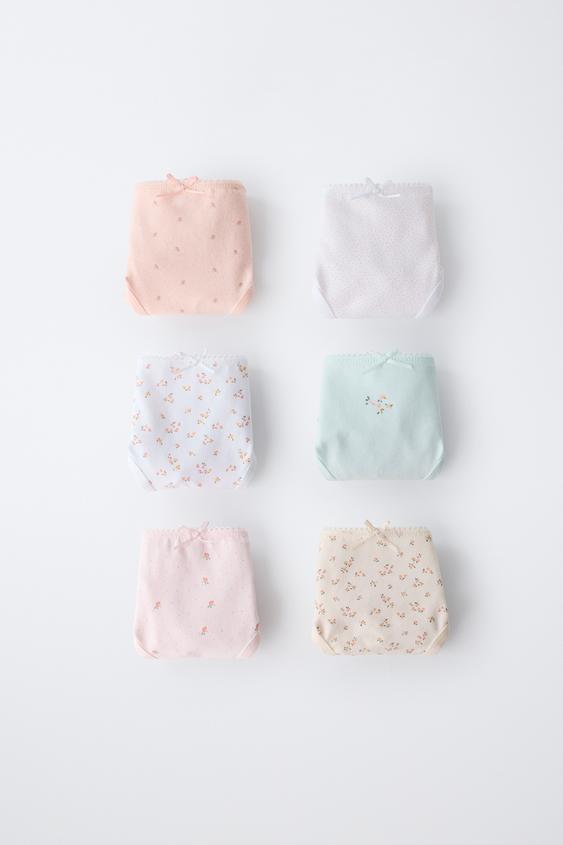 1 1/2-6 YEARS / SIX-PACK OF FLORAL BRIEFS - Multicoloured by Zara - Image 0