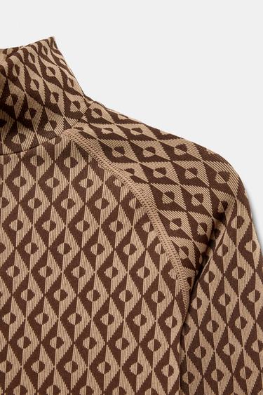 T-SHIRT THERMIQUE JACQUARD SEAMLESS THERMOLITE® CORE SKI COLLECTION - Marron clair de Zara - Image 6