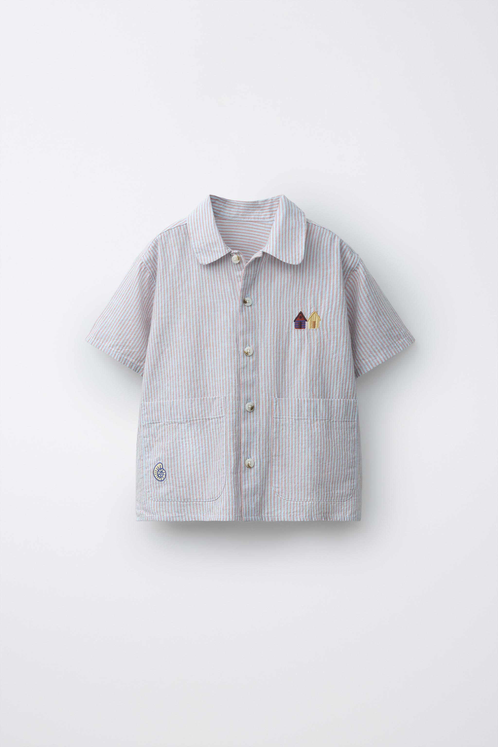 EMBROIDERED STRIPED SHIRT