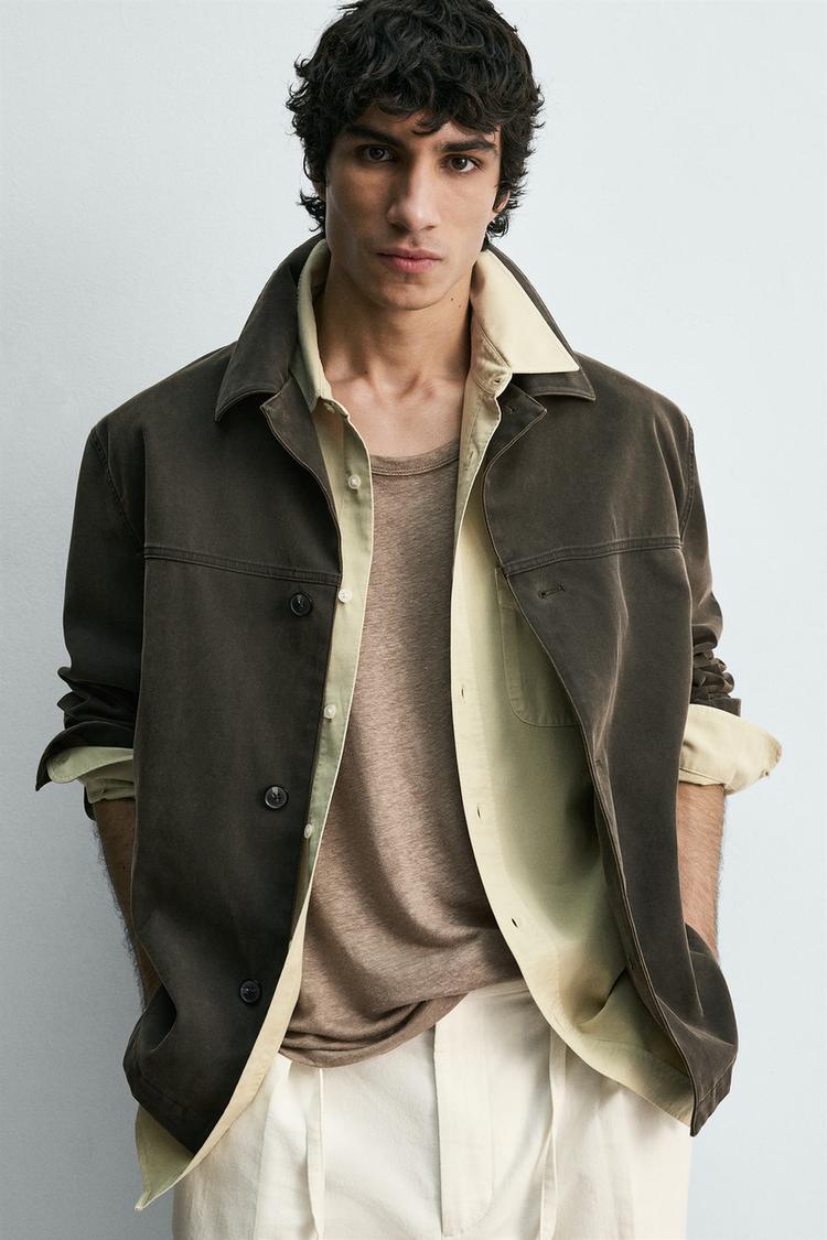 ZARA WASHED BOXY FIT JACKET
