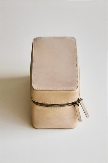 TROUSSE DE TOILETTE BIJOUX CUIR - Blanc écru de Zara