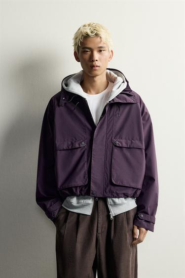 WATER REPELLENT RELAXED FIT JACKET — Purple 1