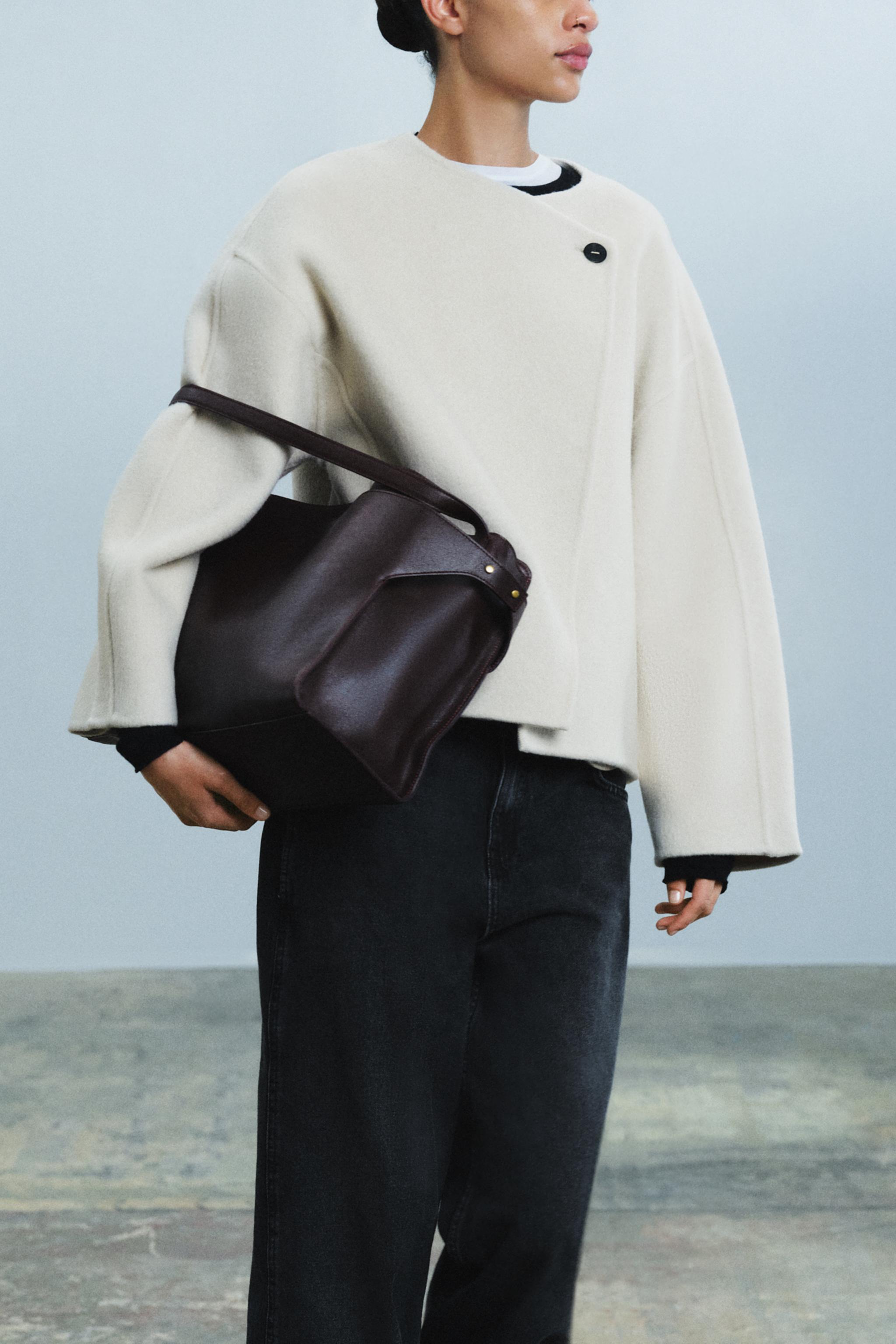 SHORT WOOL-BLEND COAT ZW COLLECTION