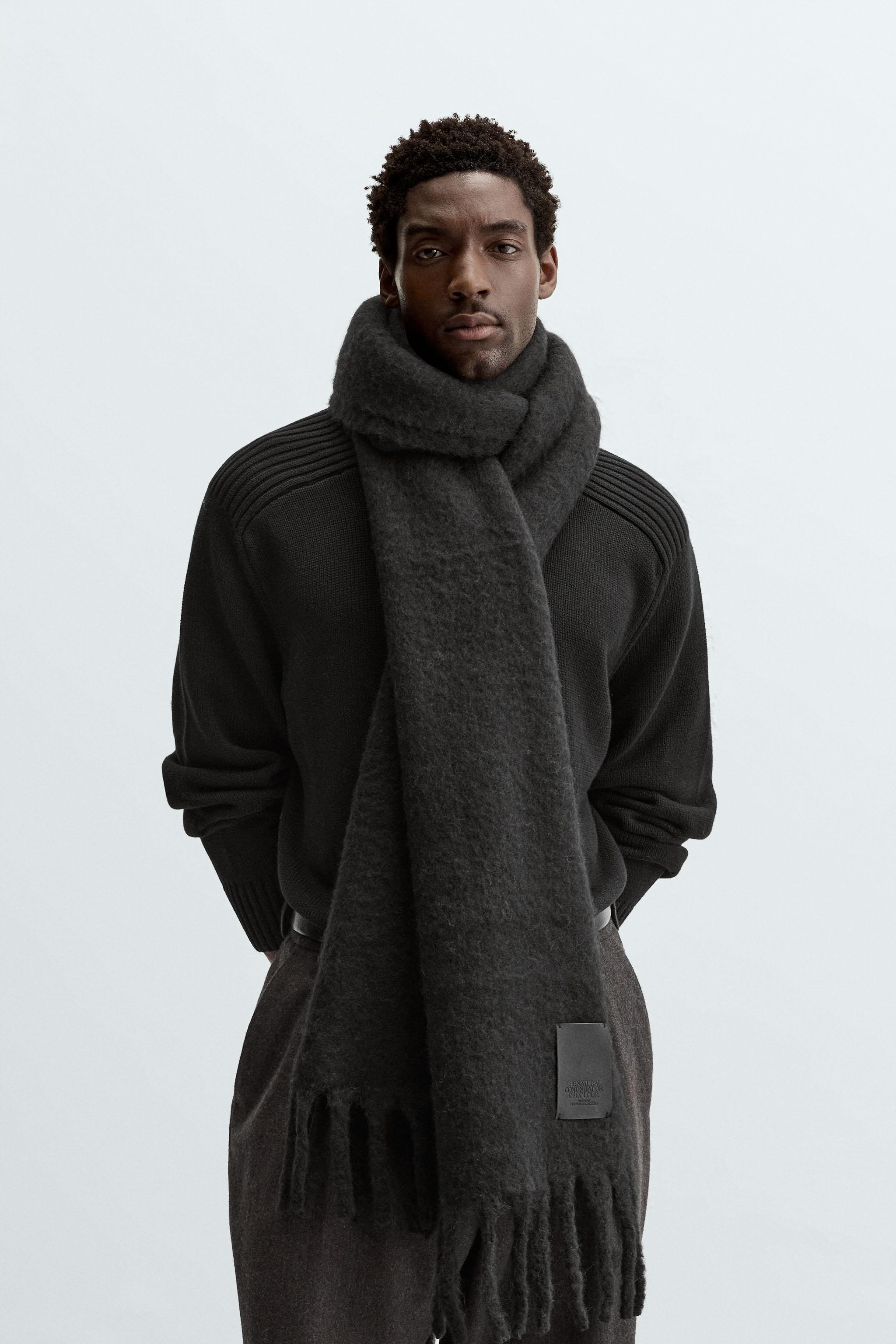 TEXTURED SCARF - Black | ZARA New Zealand