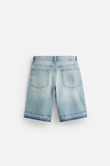 BAGGY FIT DENIM BERMUDA SHORTS - Light blue by Zara - Image 7