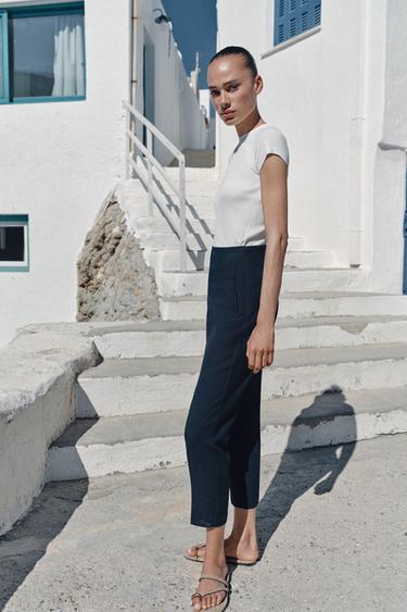 PANTALÓN TIRO ALTO - Marino de Zara