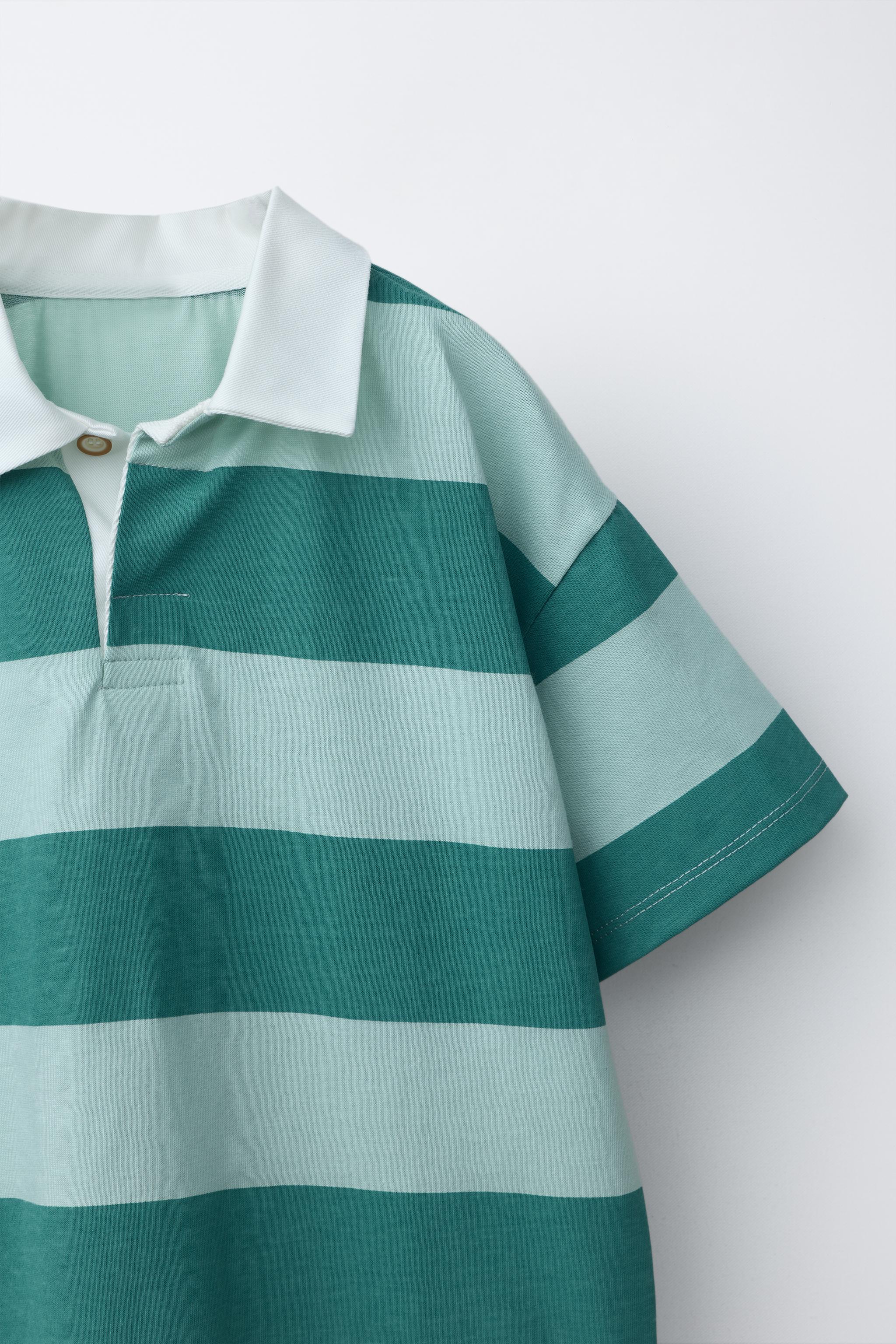 STRIPED POLO AND BERMUDA SET