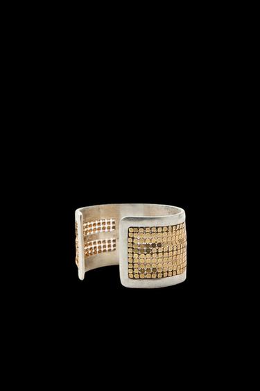 Zara COMBINATION METAL MESH BRACELET - Gold / Silver