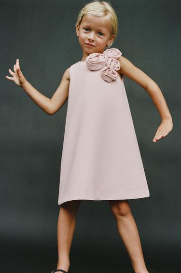 3D FLORAL DRESS - Light pink by Zara