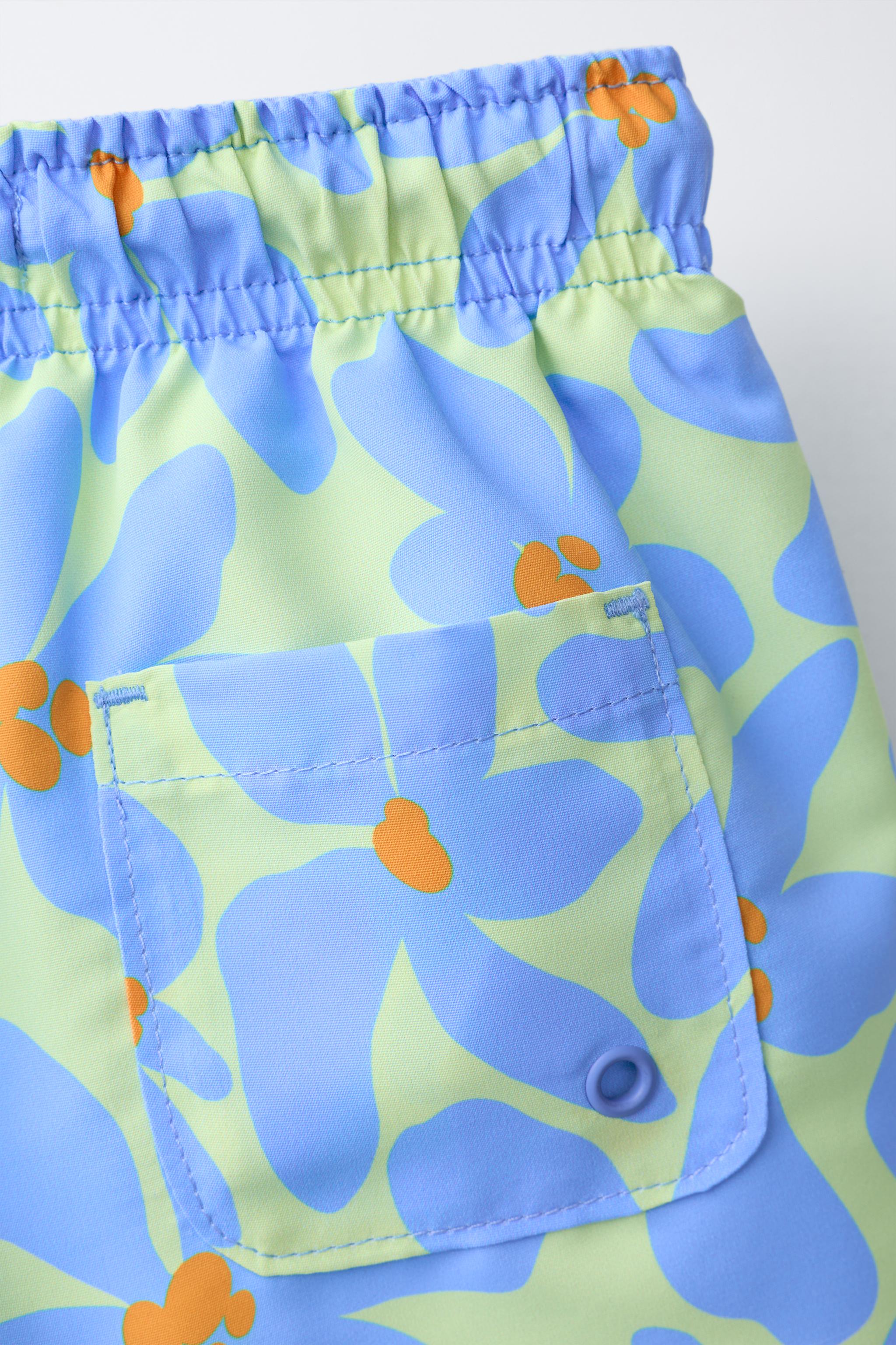 AGES 2-6 / FLORAL PRINT SWIM SHORTS