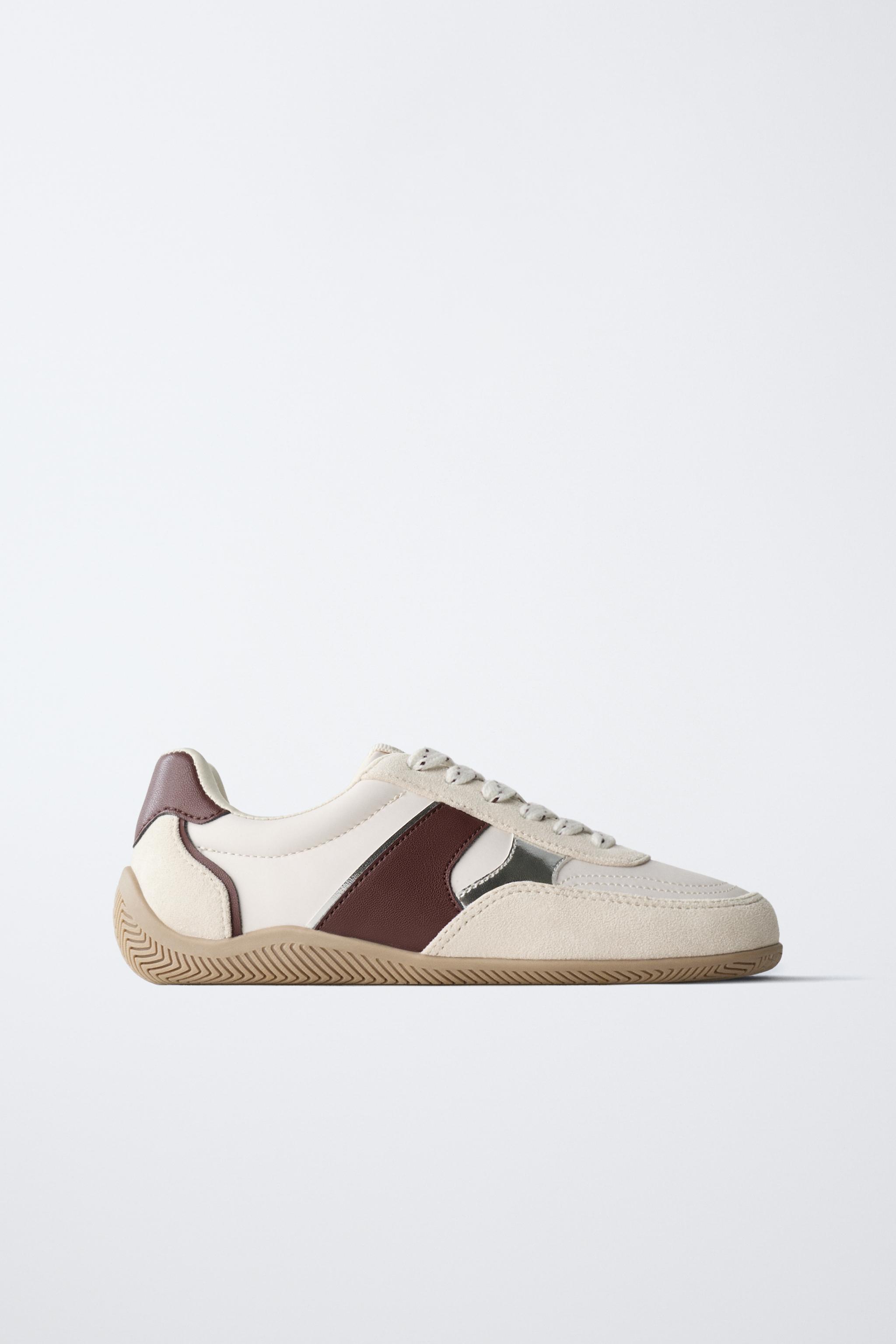 CONTRASTING SNEAKERS — Burgundy Red