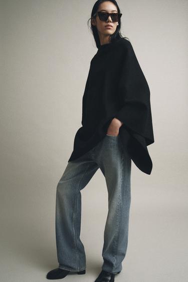 KNIT CAPE - Black by Zara - Image 3