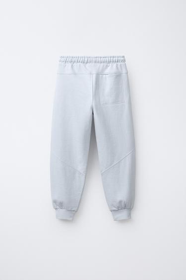 JOGGING TROUSERS WITH LABEL - Light grey by Zara - Image 1