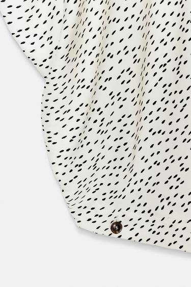 PANTALON IMPRIMÉ DRAPÉ ZW COLLECTION - Écru / Noir de Zara - Image 8