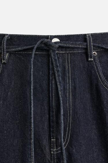 BERMUDA DENIM CARGO COUPE LARGE - Bleu de Zara - Image 8