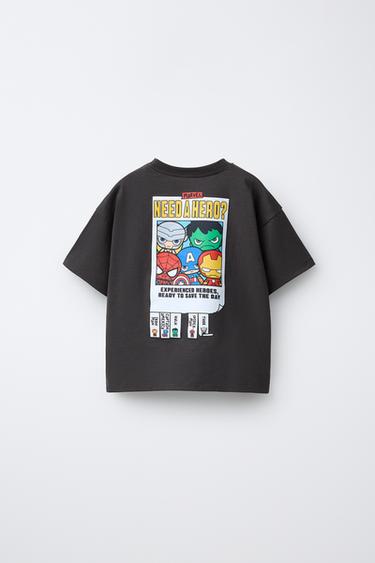 ФУТБОЛКА С ПРИНТОМ THE AVENGERS © MARVEL — ЧЕРНЫЙ от Zara