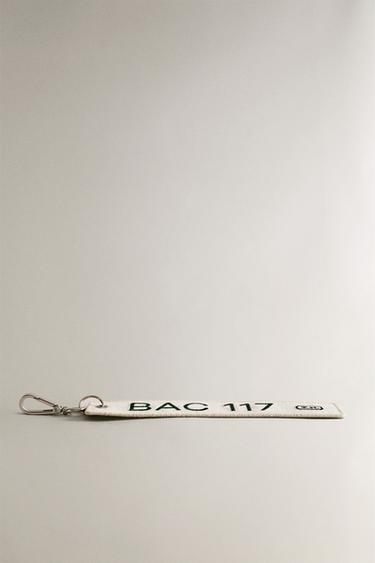 BAC 117 RUE DU BAC CANVAS KEY RING - Ecru by Zara - Image 4