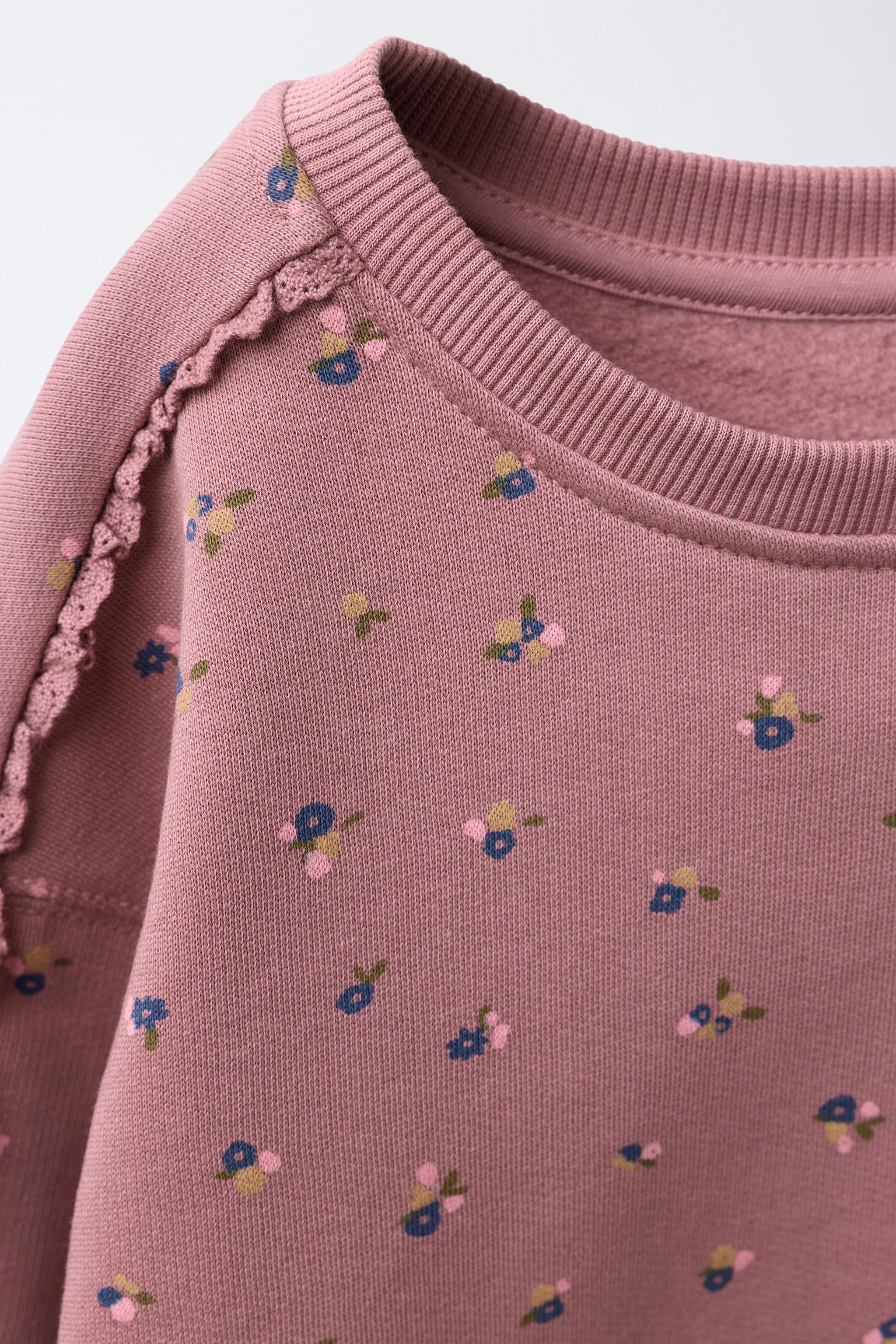 FLORAL SWEATSHIRT AND LEGGINGS SET