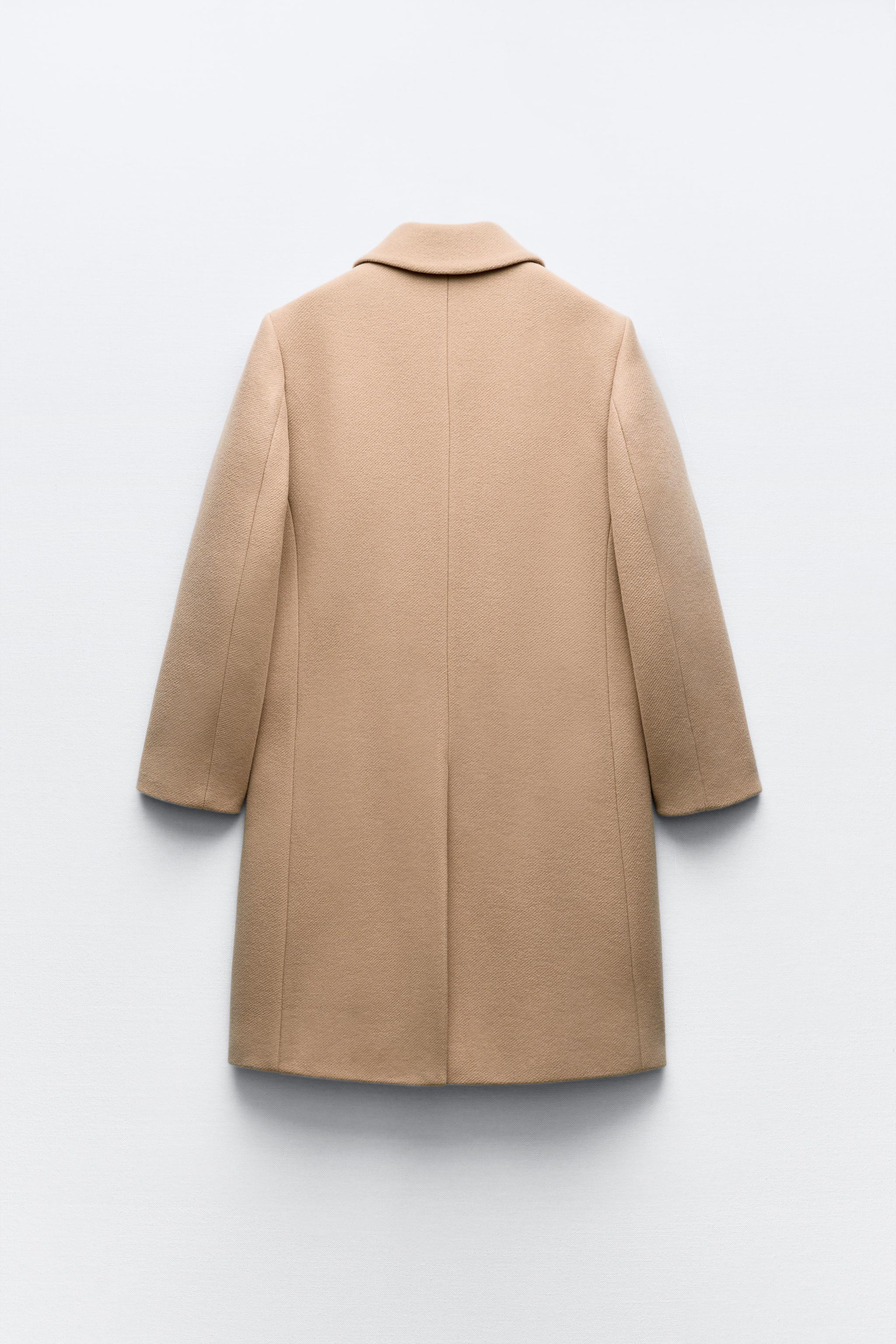 Zara wool blend oversized camel outlets coat