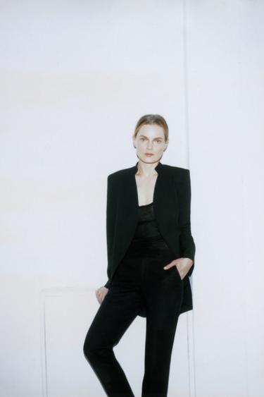 ZW COLLECTION LIMITED EDITION MINIMALIST LONG BLAZER - Black by Zara - Image 10