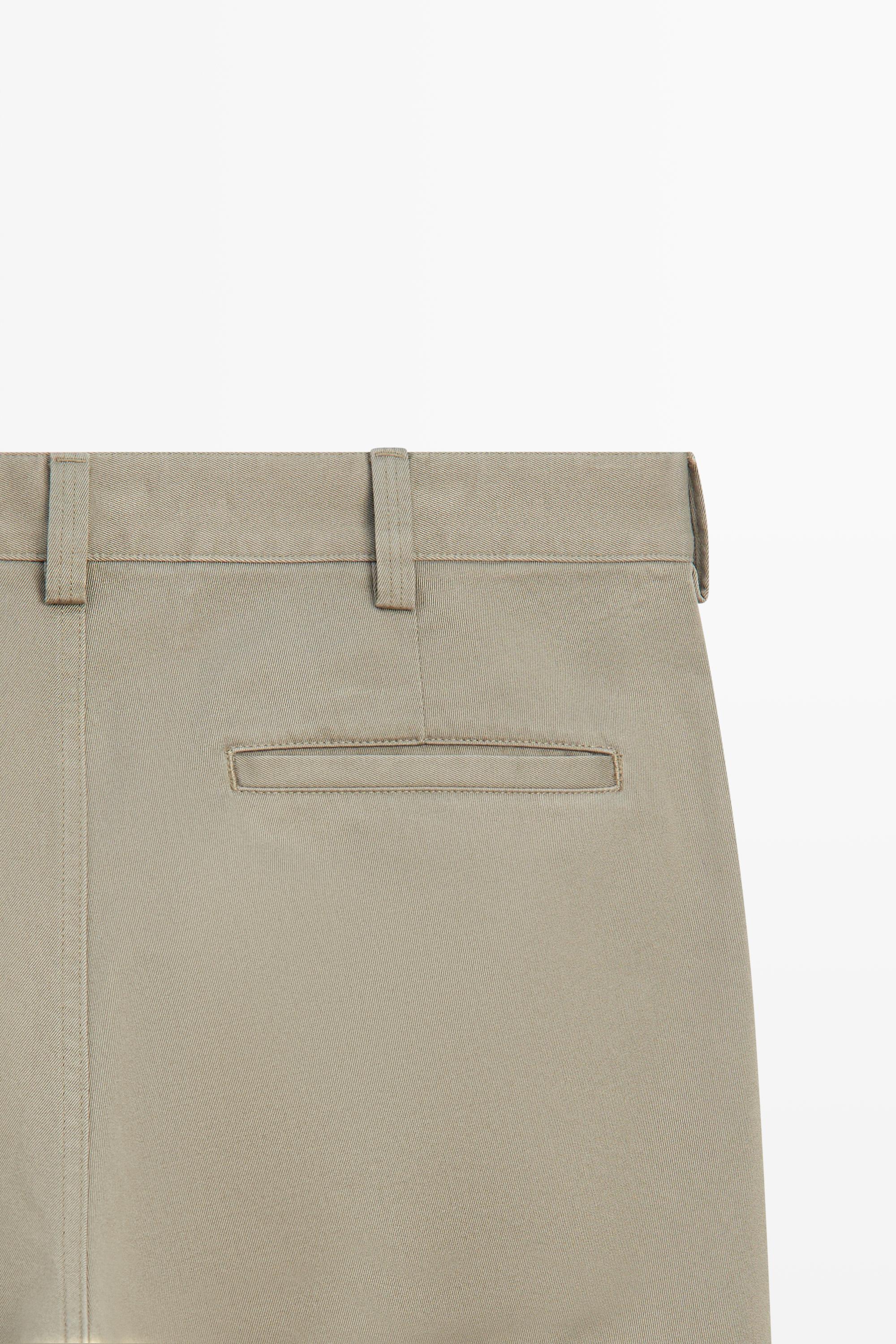 Pantalon relaxed fit en daim à pinces