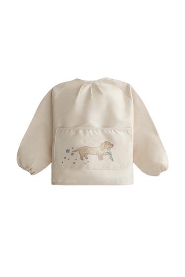 BABADOR INFANTIL COM MANGAS DE CACHORRO PATINADOR - Bege-claro da Zara