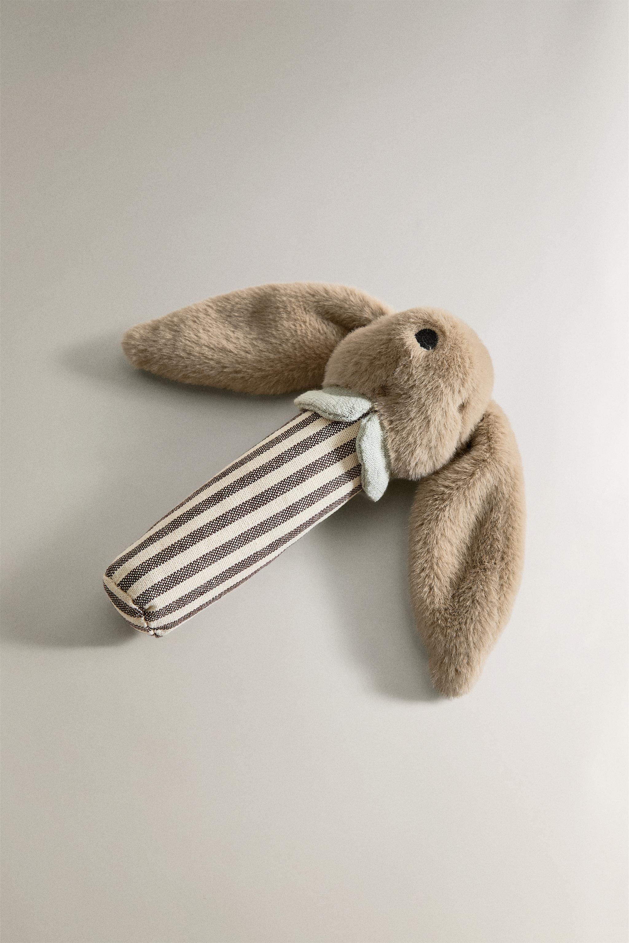 Детские мягкие игрушки Zara KIDS RABBIT PLUSH TOY RATTLE — фото 2